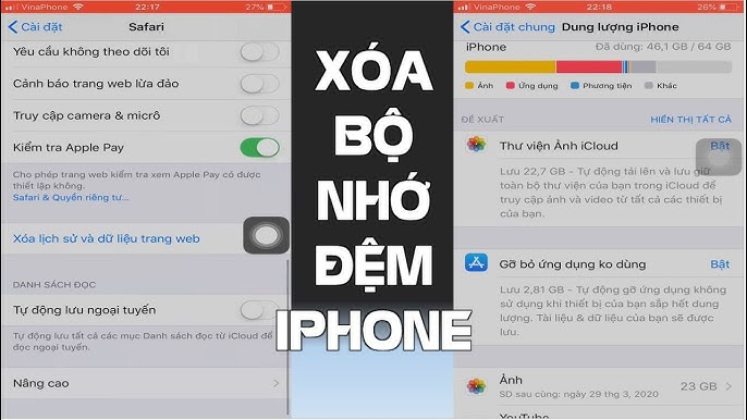 Hướng dẫn cách xóa bộ nhớ đệm ứng dụng trên iPhone