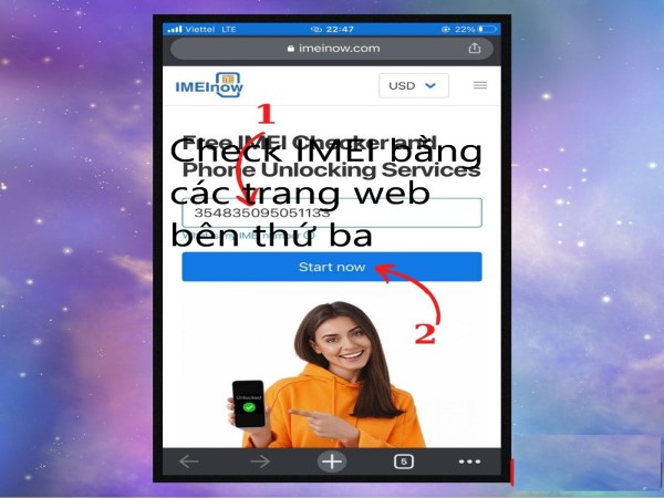 Check IMEI bằng các trang web bên thứ ba